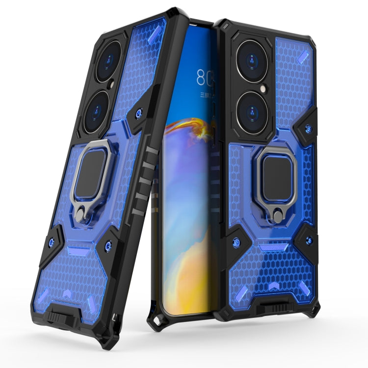 For Huawei P50 Pro Space PC+TPU Shockproof Case with Ring Holder