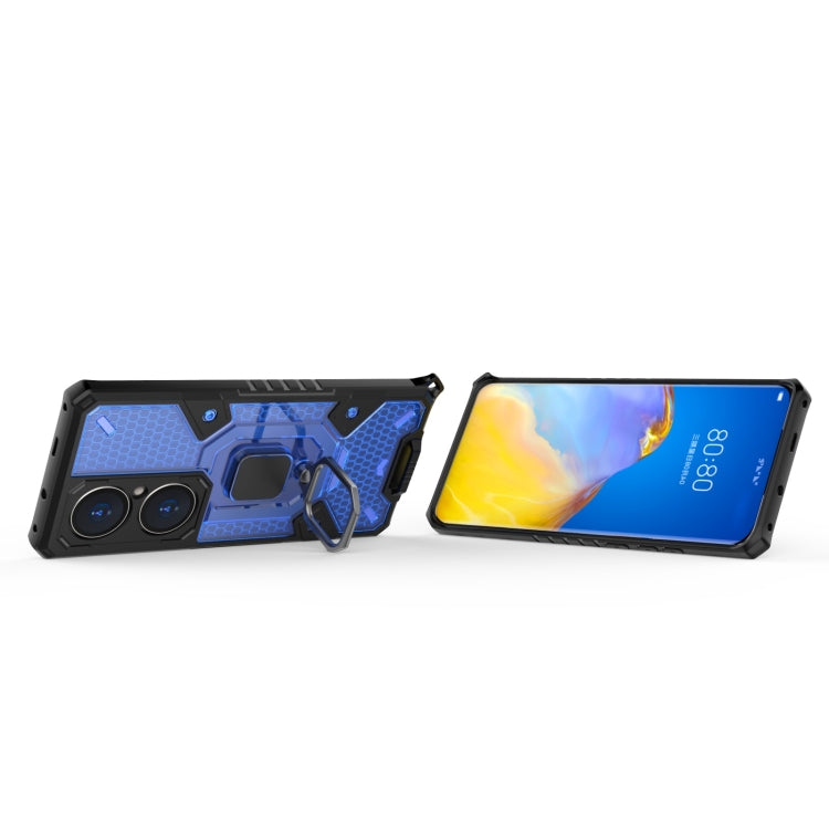 For Huawei P50 Pro Space PC+TPU Shockproof Case with Ring Holder