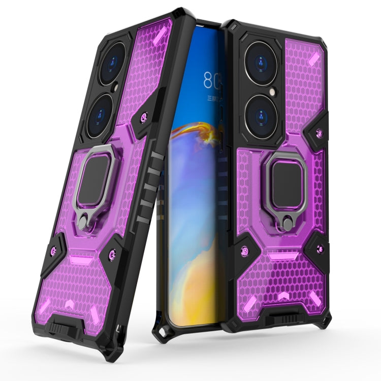 For Huawei P50 Pro Space PC+TPU Shockproof Case with Ring Holder