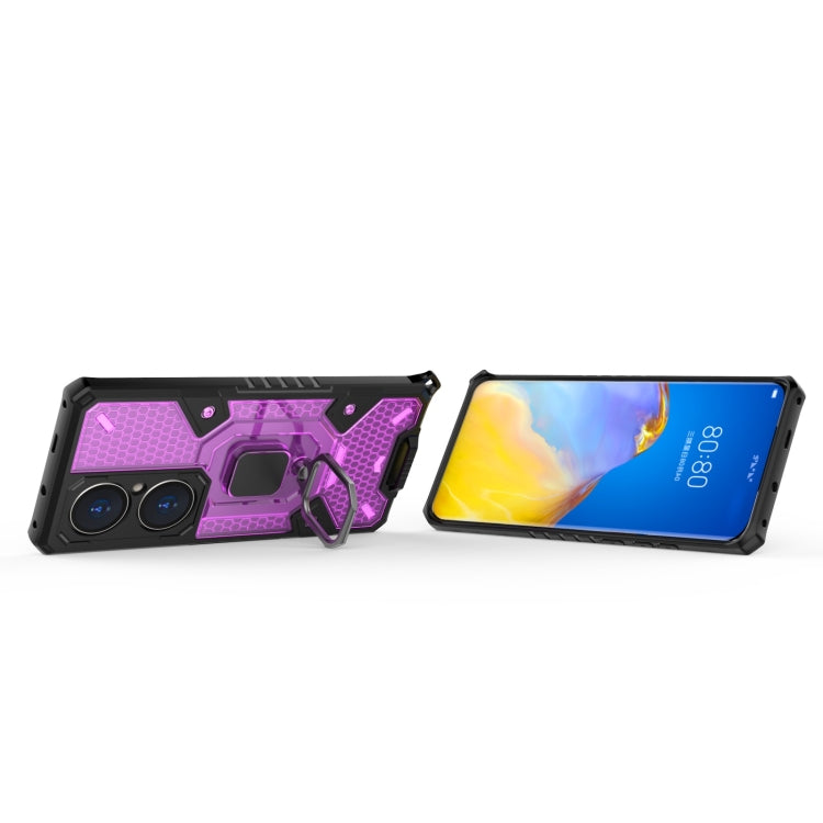 For Huawei P50 Pro Space PC+TPU Shockproof Case with Ring Holder