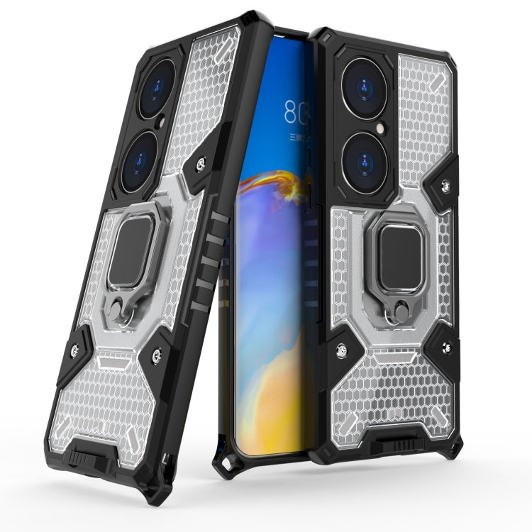 For Huawei P50 Pro Space PC+TPU Shockproof Case with Ring Holder
