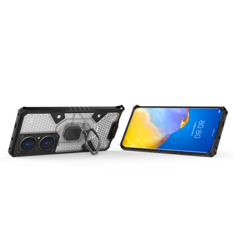 For Huawei P50 Pro Space PC+TPU Shockproof Case with Ring Holder
