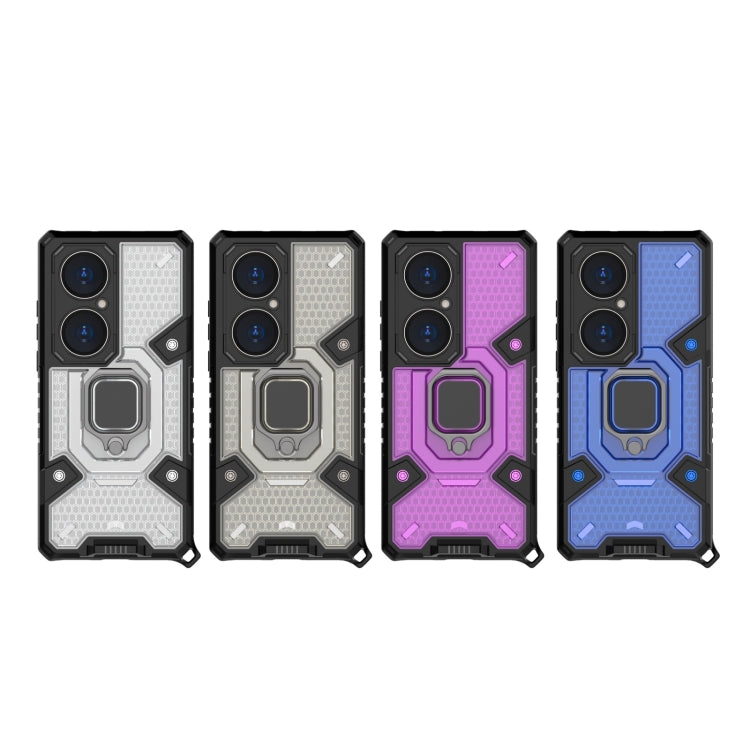 For Huawei P50 Pro Space PC+TPU Shockproof Case with Ring Holder