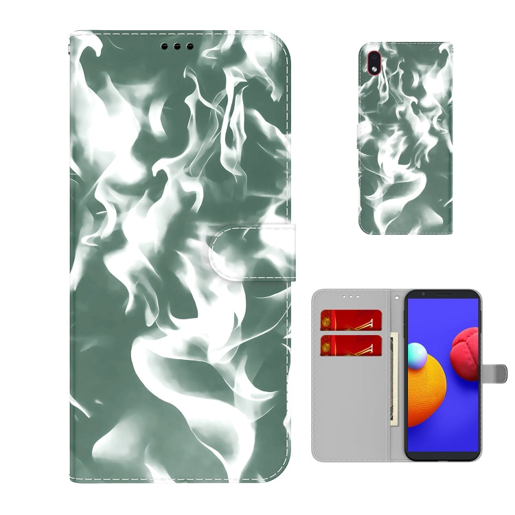 For Samsung Galaxy A01 Core Cloud Fog Pattern Horizontal Flip Leather Case with Holder & Card Slot & Wallet