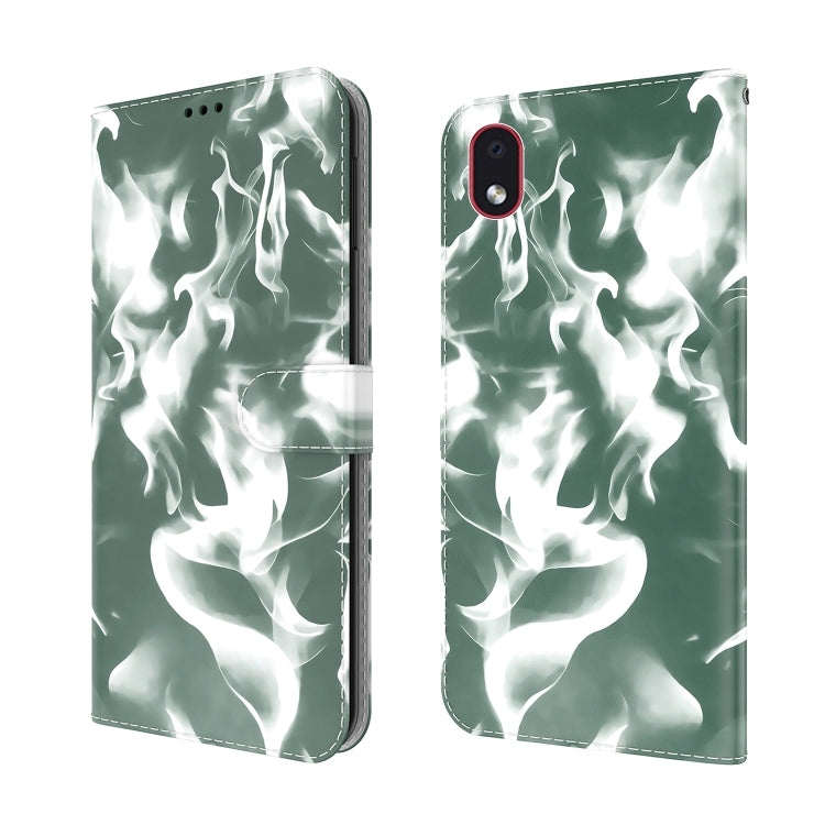 For Samsung Galaxy A01 Core Cloud Fog Pattern Horizontal Flip Leather Case with Holder & Card Slot & Wallet