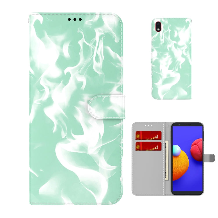For Samsung Galaxy A01 Core Cloud Fog Pattern Horizontal Flip Leather Case with Holder & Card Slot & Wallet