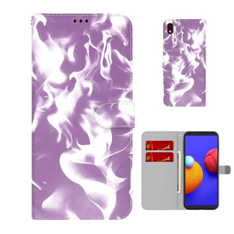For Samsung Galaxy A01 Core Cloud Fog Pattern Horizontal Flip Leather Case with Holder & Card Slot & Wallet