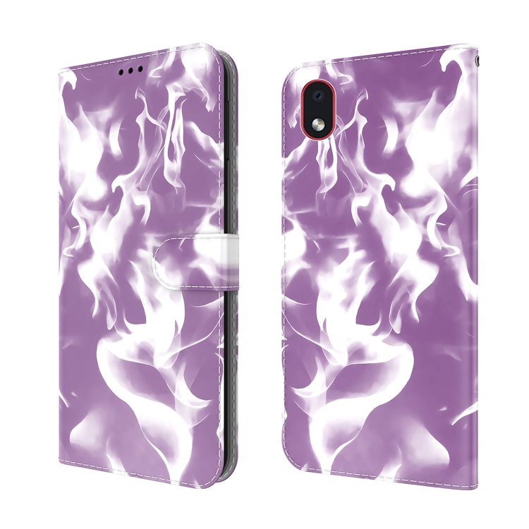 For Samsung Galaxy A01 Core Cloud Fog Pattern Horizontal Flip Leather Case with Holder & Card Slot & Wallet