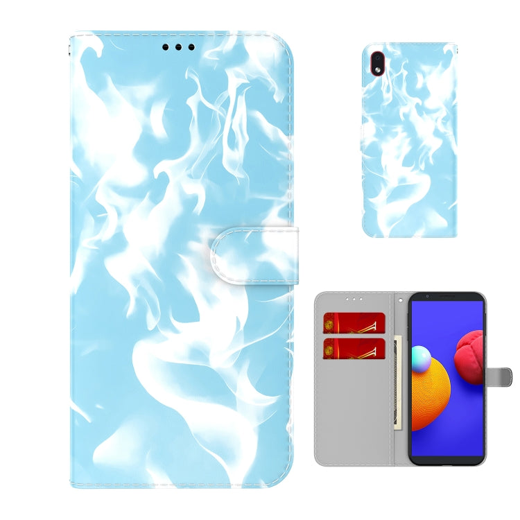 For Samsung Galaxy A01 Core Cloud Fog Pattern Horizontal Flip Leather Case with Holder & Card Slot & Wallet