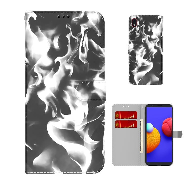 For Samsung Galaxy A01 Core Cloud Fog Pattern Horizontal Flip Leather Case with Holder & Card Slot & Wallet