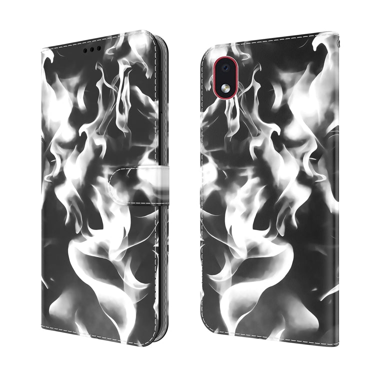 For Samsung Galaxy A01 Core Cloud Fog Pattern Horizontal Flip Leather Case with Holder & Card Slot & Wallet