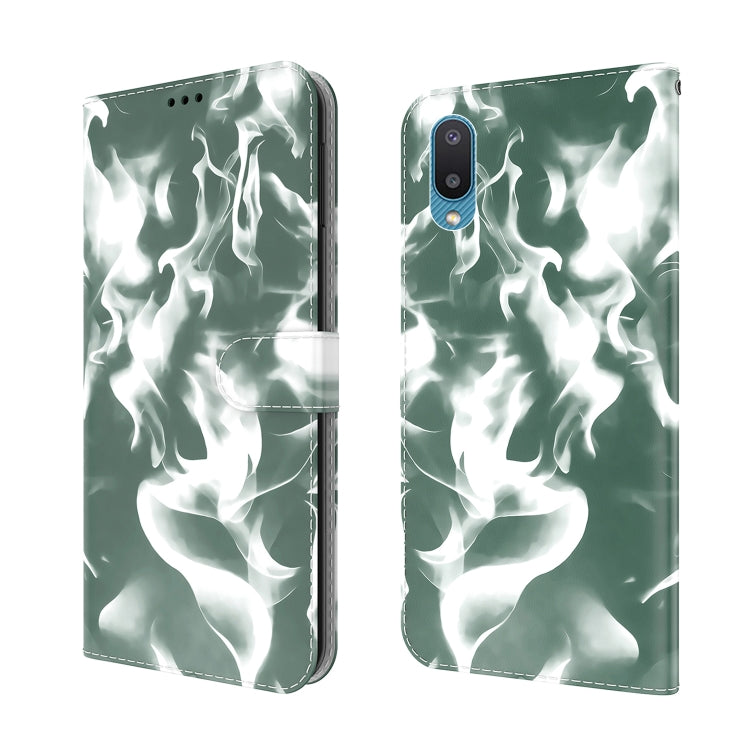 For Samsung Galaxy A02 / M02 Cloud Fog Pattern Horizontal Flip Leather Case with Holder & Card Slot & Wallet