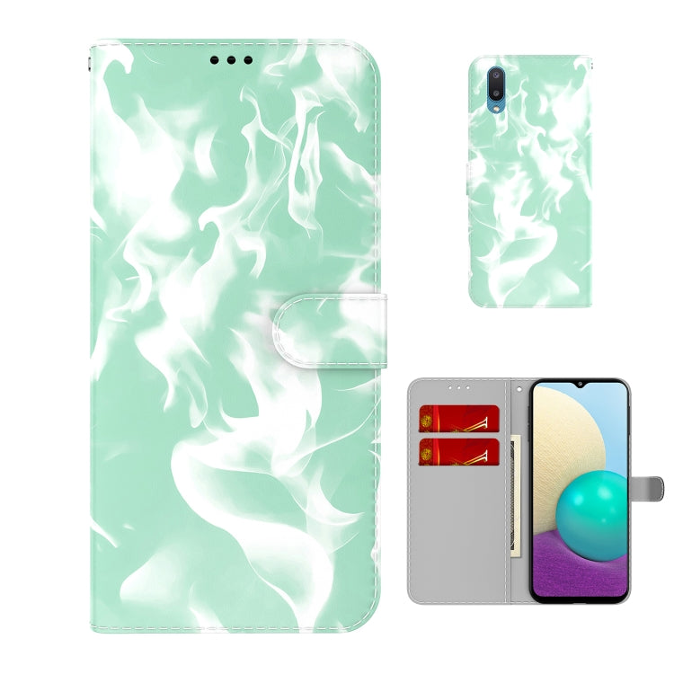 For Samsung Galaxy A02 / M02 Cloud Fog Pattern Horizontal Flip Leather Case with Holder & Card Slot & Wallet