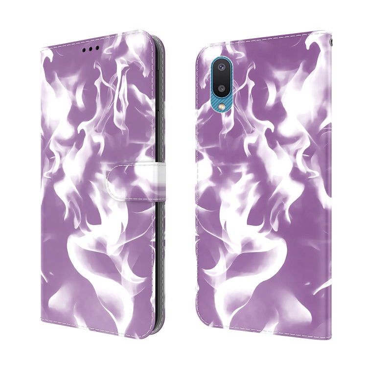 For Samsung Galaxy A02 / M02 Cloud Fog Pattern Horizontal Flip Leather Case with Holder & Card Slot & Wallet