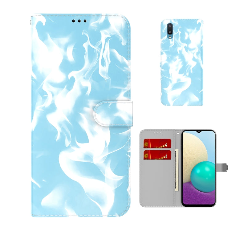 For Samsung Galaxy A02 / M02 Cloud Fog Pattern Horizontal Flip Leather Case with Holder & Card Slot & Wallet