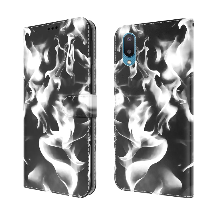 For Samsung Galaxy A02 / M02 Cloud Fog Pattern Horizontal Flip Leather Case with Holder & Card Slot & Wallet