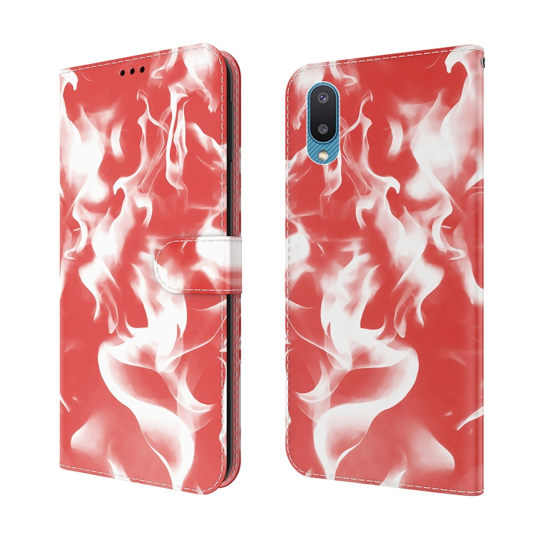 For Samsung Galaxy A02 / M02 Cloud Fog Pattern Horizontal Flip Leather Case with Holder & Card Slot & Wallet