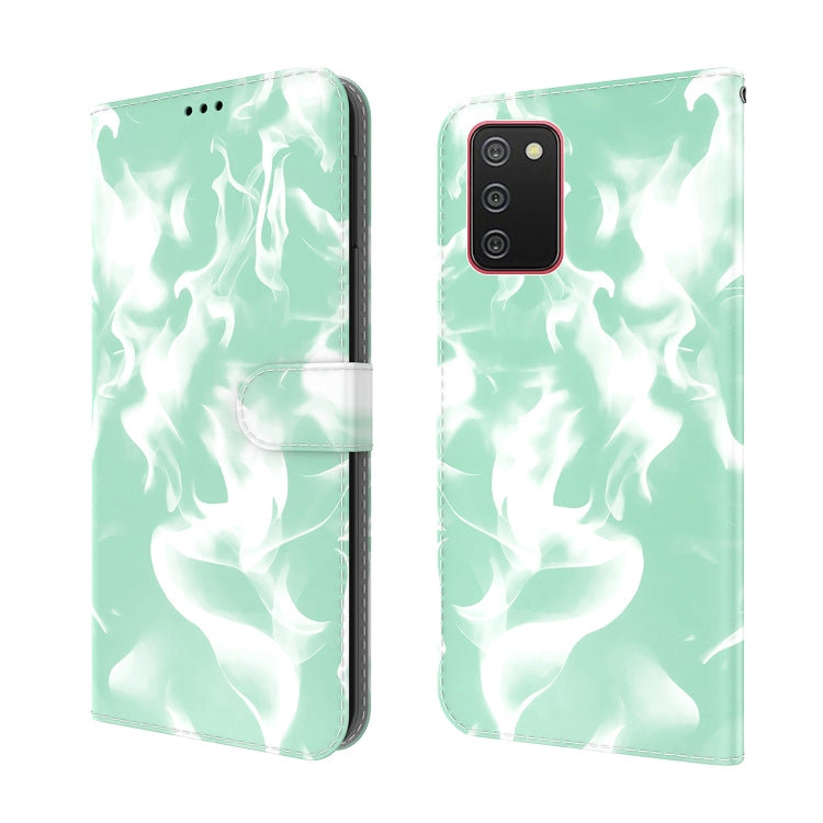 For Samsung Galaxy A02s EU Version Cloud Fog Pattern Horizontal Flip Leather Case with Holder & Card Slot & Wallet