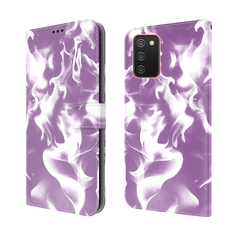 For Samsung Galaxy A02s EU Version Cloud Fog Pattern Horizontal Flip Leather Case with Holder & Card Slot & Wallet