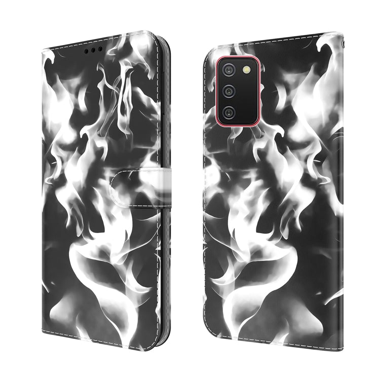 For Samsung Galaxy A02s EU Version Cloud Fog Pattern Horizontal Flip Leather Case with Holder & Card Slot & Wallet