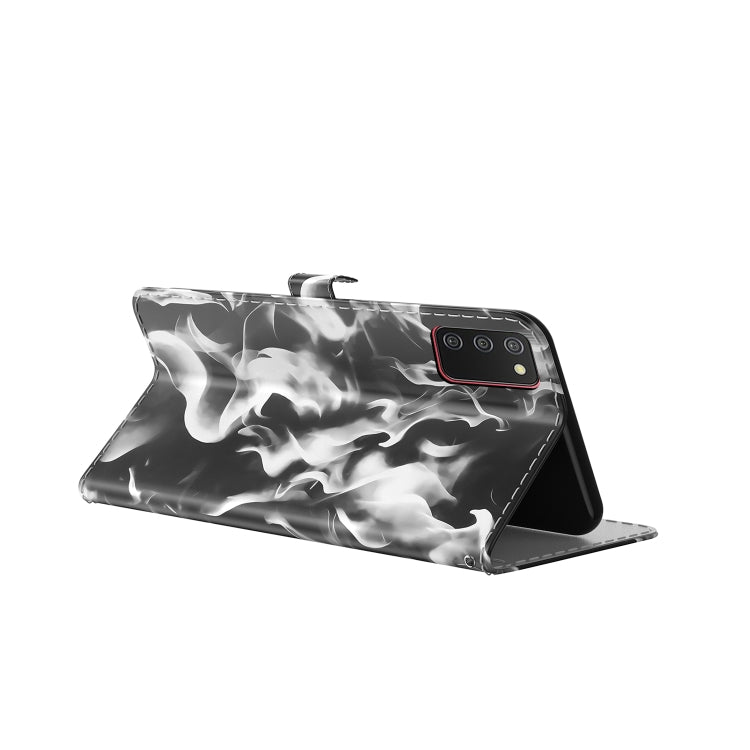 For Samsung Galaxy A02s EU Version Cloud Fog Pattern Horizontal Flip Leather Case with Holder & Card Slot & Wallet