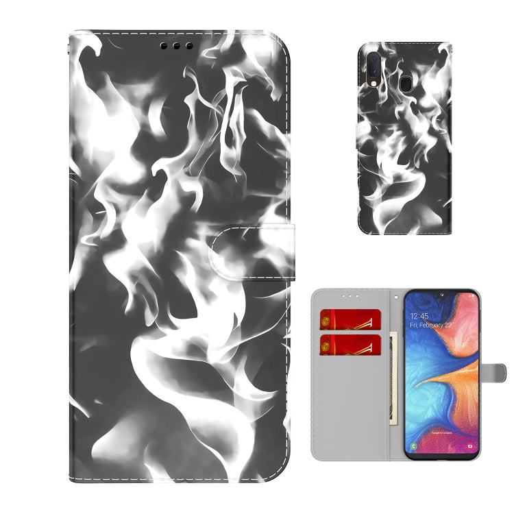 For Samsung Galaxy A10e / A20e Cloud Fog Pattern Horizontal Flip Leather Case with Holder & Card Slot & Wallet