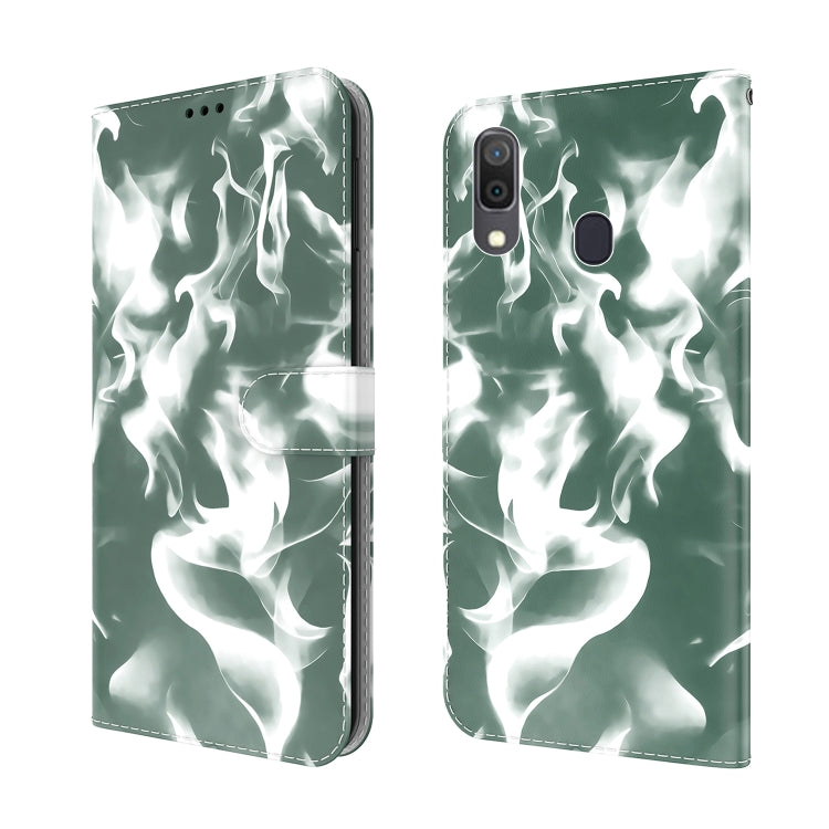 For Samsung Galaxy A20 / A30 Cloud Fog Pattern Horizontal Flip Leather Case with Holder & Card Slot & Wallet