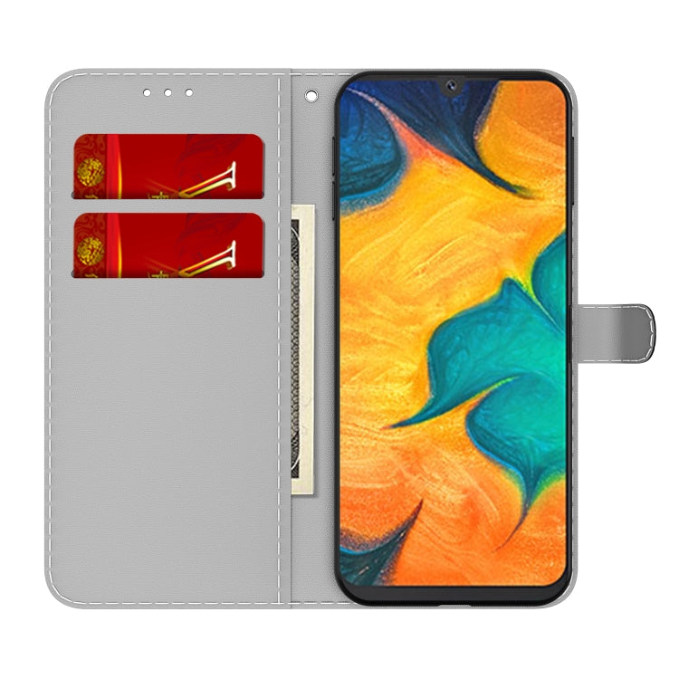 For Samsung Galaxy A20 / A30 Cloud Fog Pattern Horizontal Flip Leather Case with Holder & Card Slot & Wallet