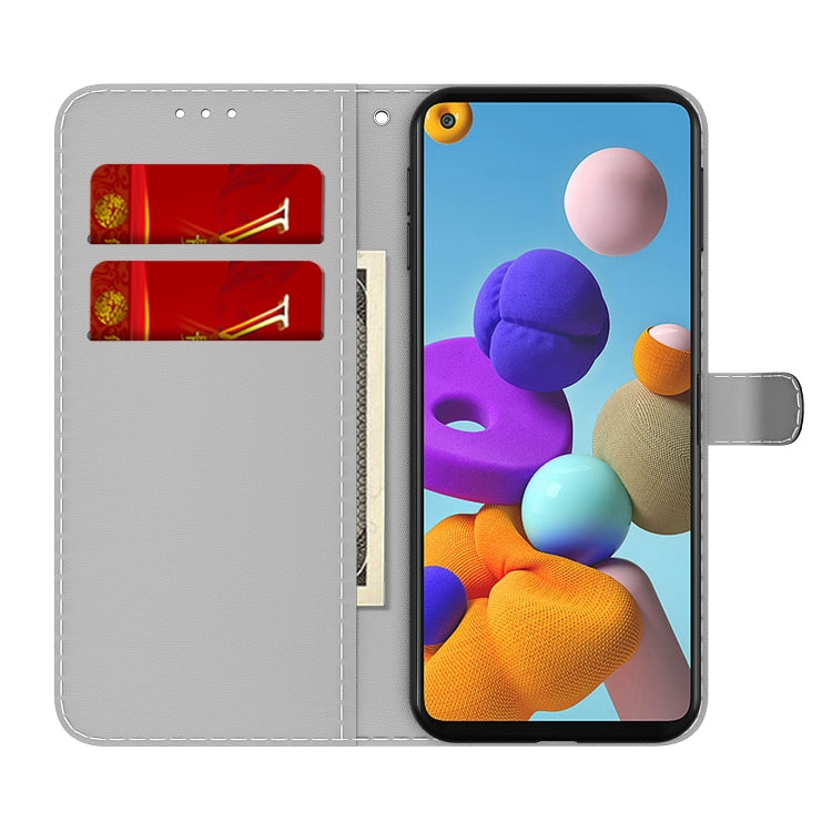 For Samsung Galaxy A21s Cloud Fog Pattern Horizontal Flip Leather Case with Holder & Card Slot & Wallet