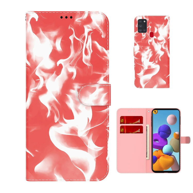 For Samsung Galaxy A21s Cloud Fog Pattern Horizontal Flip Leather Case with Holder & Card Slot & Wallet