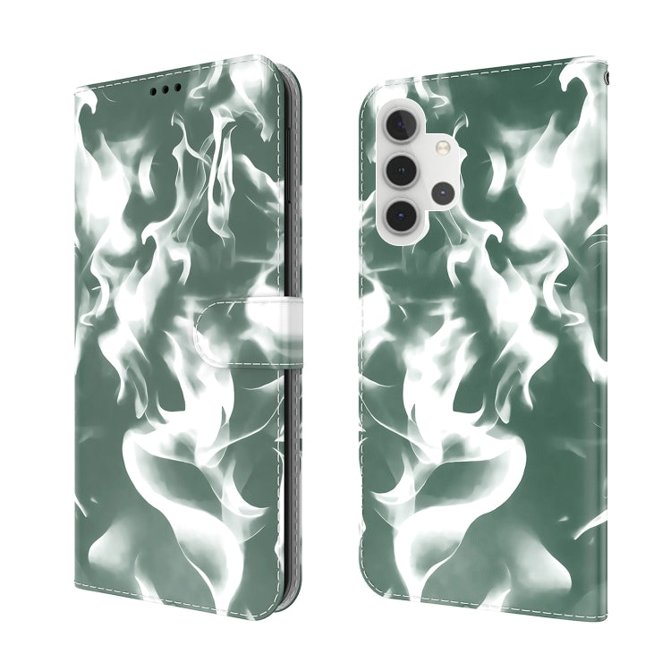 For Samsung Galaxy A32 5G Cloud Fog Pattern Horizontal Flip Leather Case with Holder & Card Slot & Wallet