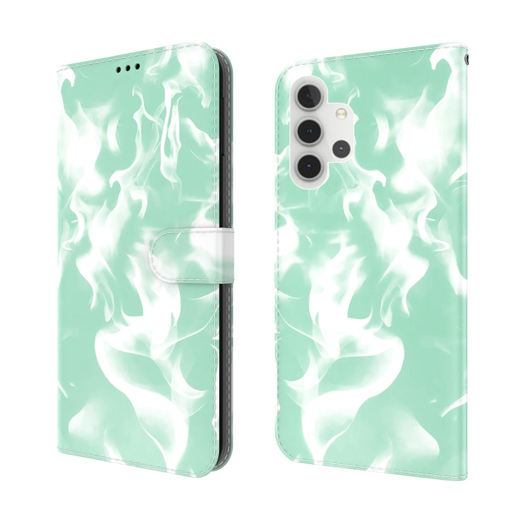 For Samsung Galaxy A32 5G Cloud Fog Pattern Horizontal Flip Leather Case with Holder & Card Slot & Wallet