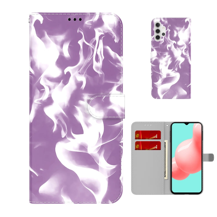 For Samsung Galaxy A32 5G Cloud Fog Pattern Horizontal Flip Leather Case with Holder & Card Slot & Wallet