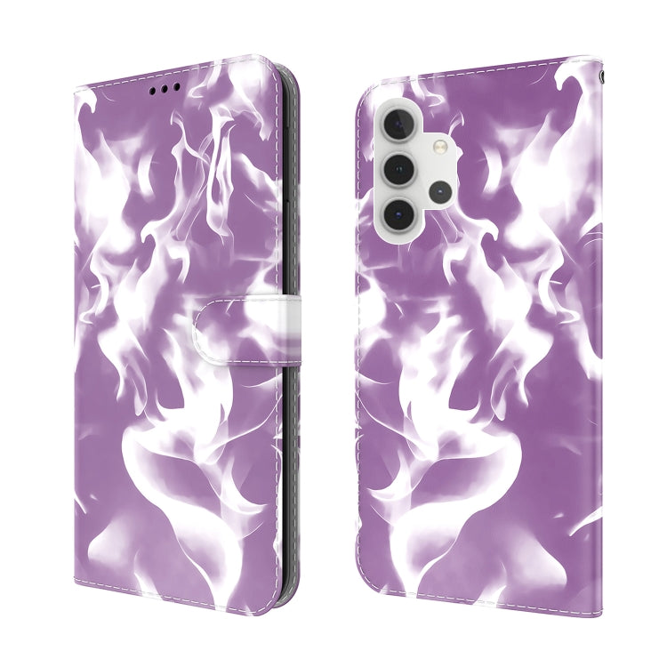 For Samsung Galaxy A32 5G Cloud Fog Pattern Horizontal Flip Leather Case with Holder & Card Slot & Wallet