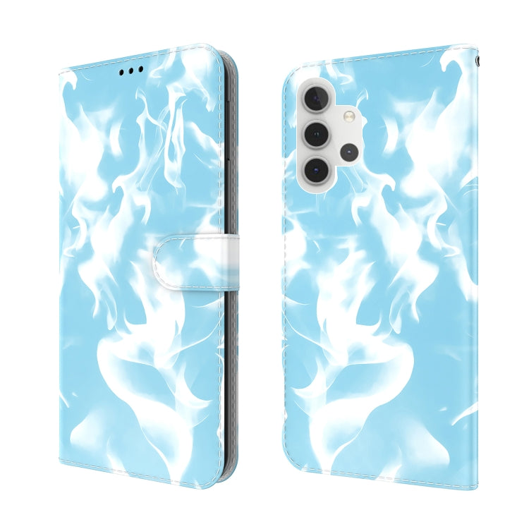 For Samsung Galaxy A32 5G Cloud Fog Pattern Horizontal Flip Leather Case with Holder & Card Slot & Wallet