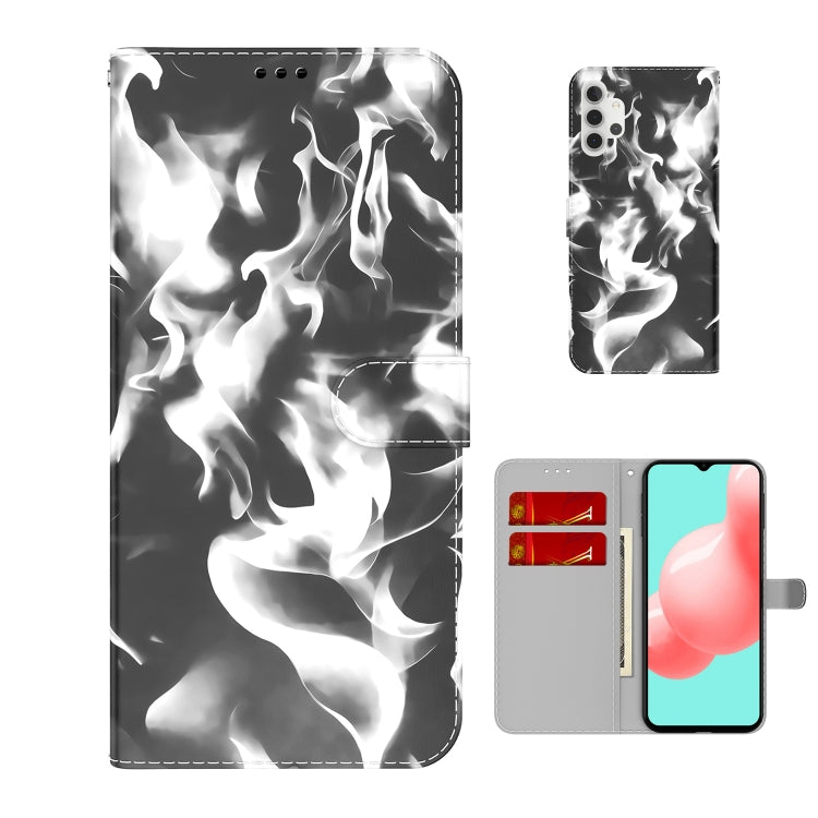 For Samsung Galaxy A32 5G Cloud Fog Pattern Horizontal Flip Leather Case with Holder & Card Slot & Wallet