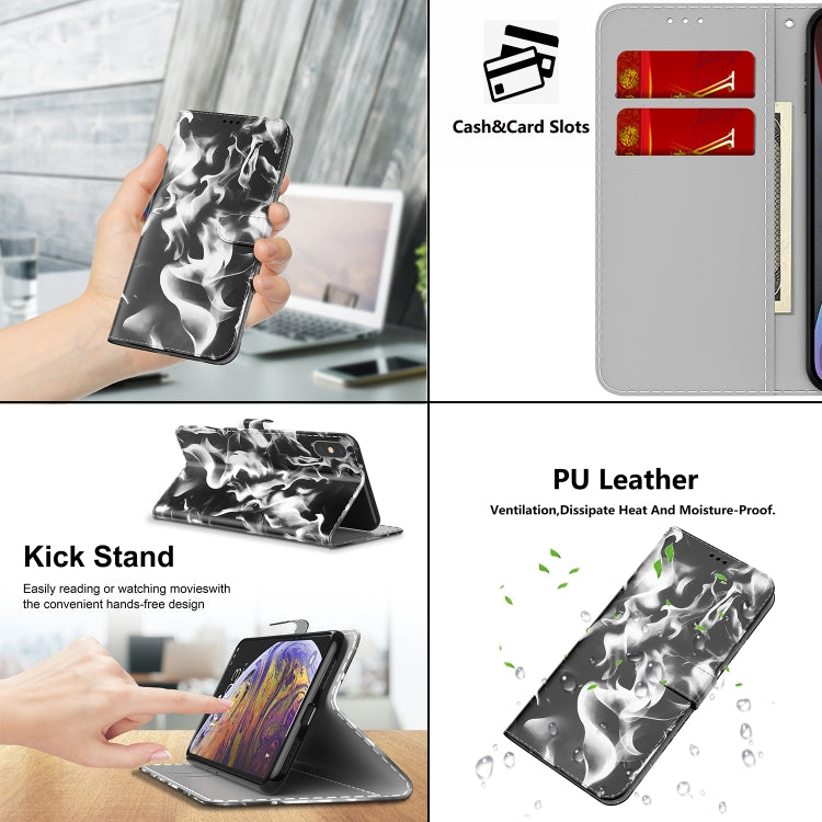 For Samsung Galaxy A32 5G Cloud Fog Pattern Horizontal Flip Leather Case with Holder & Card Slot & Wallet