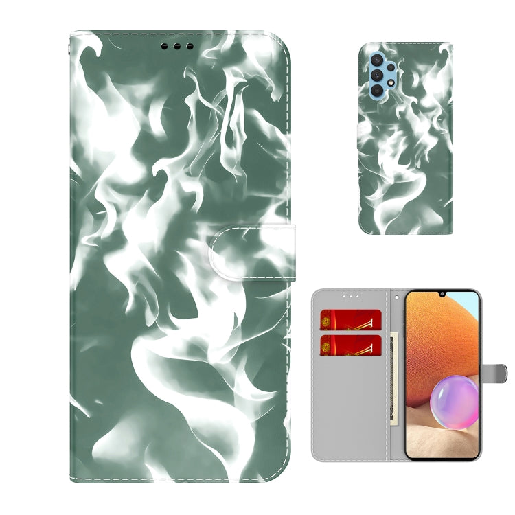 For Samsung Galaxy A32 4G Cloud Fog Pattern Horizontal Flip Leather Case with Holder & Card Slot & Wallet