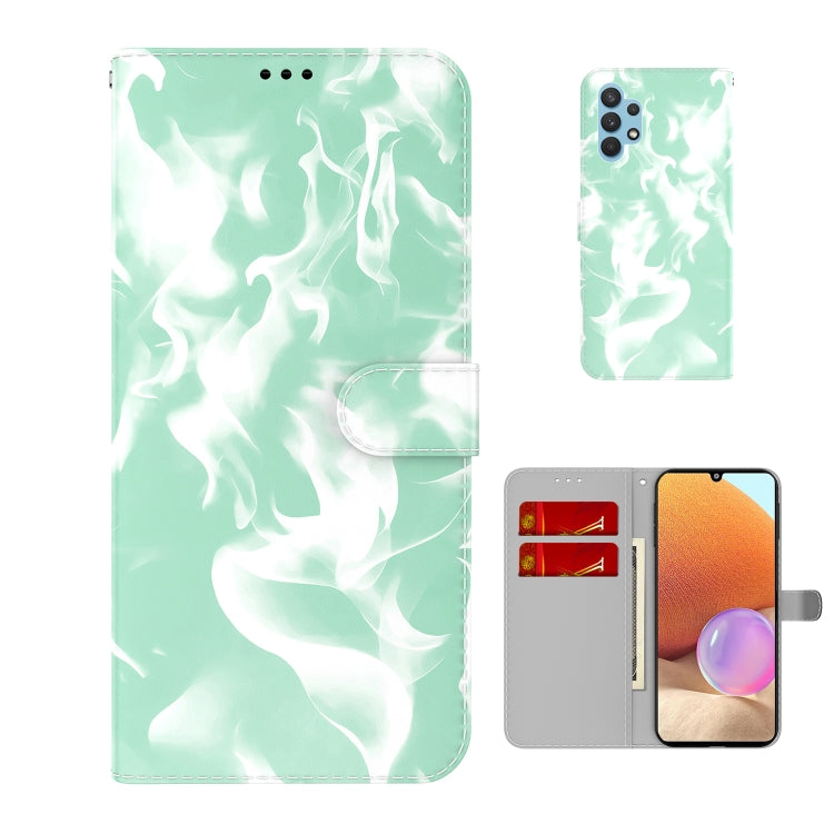 For Samsung Galaxy A32 4G Cloud Fog Pattern Horizontal Flip Leather Case with Holder & Card Slot & Wallet