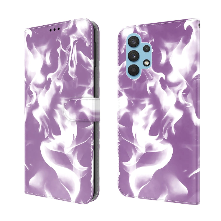 For Samsung Galaxy A32 4G Cloud Fog Pattern Horizontal Flip Leather Case with Holder & Card Slot & Wallet