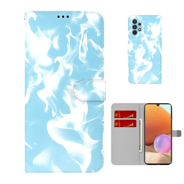For Samsung Galaxy A32 4G Cloud Fog Pattern Horizontal Flip Leather Case with Holder & Card Slot & Wallet