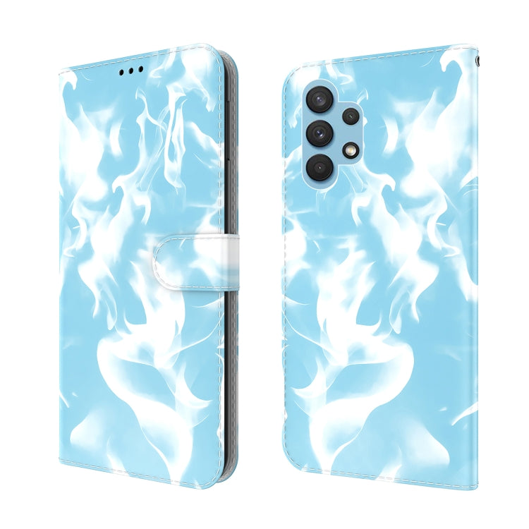 For Samsung Galaxy A32 4G Cloud Fog Pattern Horizontal Flip Leather Case with Holder & Card Slot & Wallet