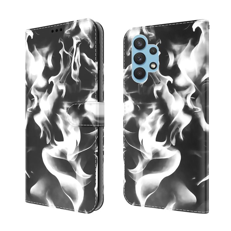 For Samsung Galaxy A32 4G Cloud Fog Pattern Horizontal Flip Leather Case with Holder & Card Slot & Wallet
