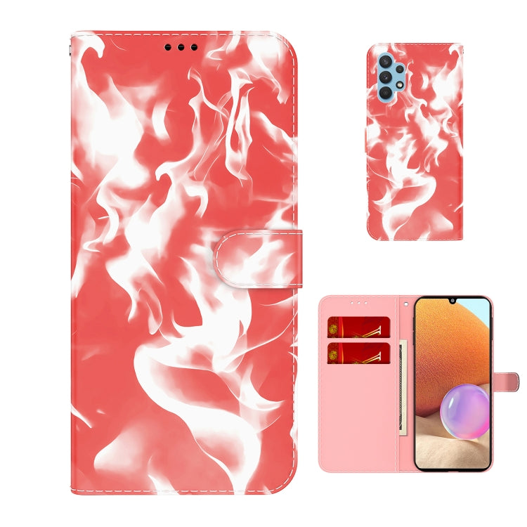 For Samsung Galaxy A32 4G Cloud Fog Pattern Horizontal Flip Leather Case with Holder & Card Slot & Wallet