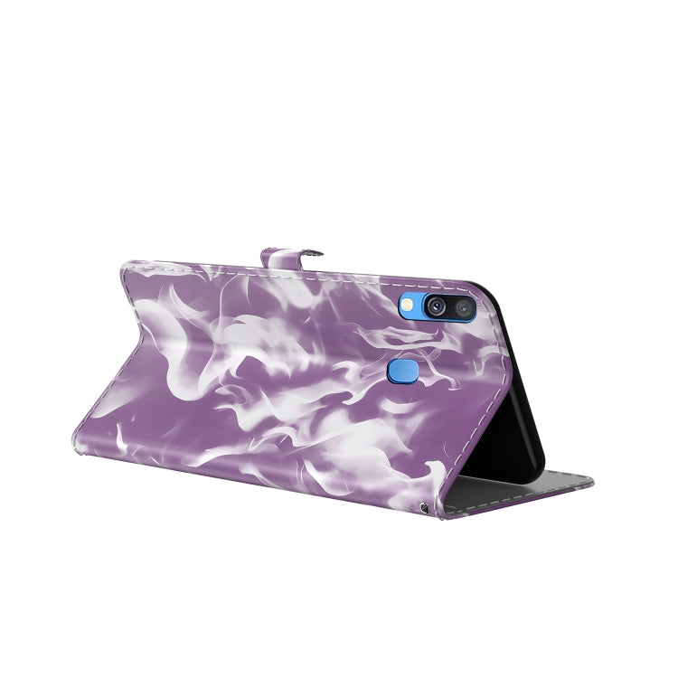 For Samsung Galaxy A40 Cloud Fog Pattern Horizontal Flip Leather Case with Holder & Card Slot & Wallet