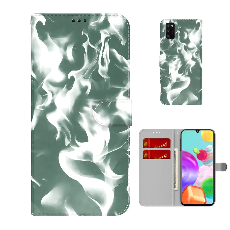 For Samsung Galaxy A41 Cloud Fog Pattern Horizontal Flip Leather Case with Holder & Card Slot & Wallet