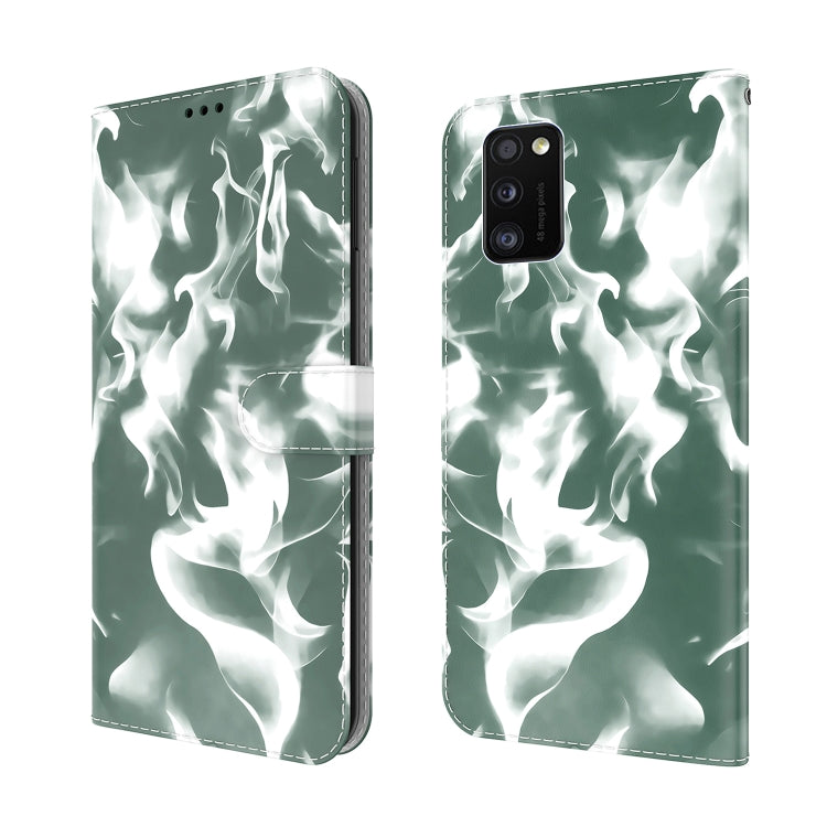 For Samsung Galaxy A41 Cloud Fog Pattern Horizontal Flip Leather Case with Holder & Card Slot & Wallet