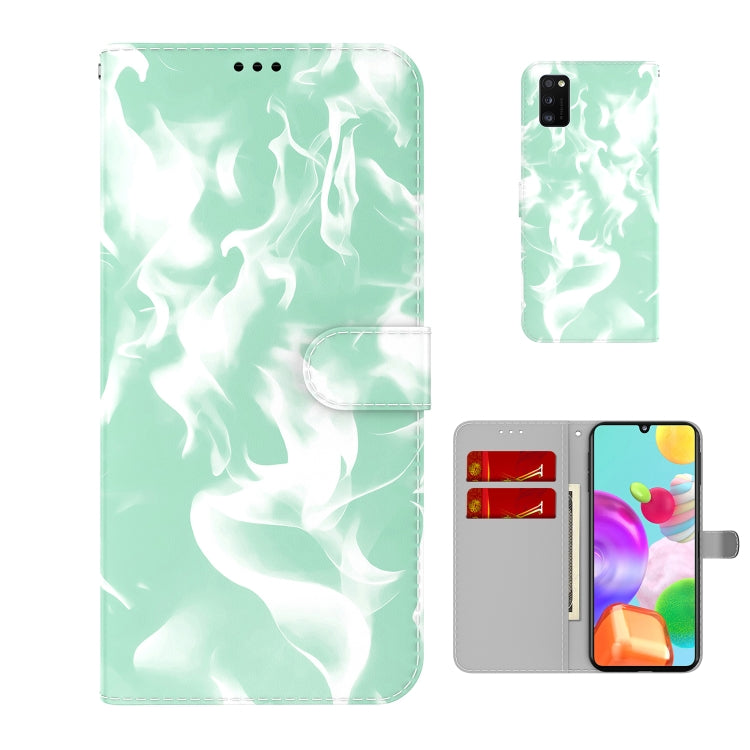 For Samsung Galaxy A41 Cloud Fog Pattern Horizontal Flip Leather Case with Holder & Card Slot & Wallet
