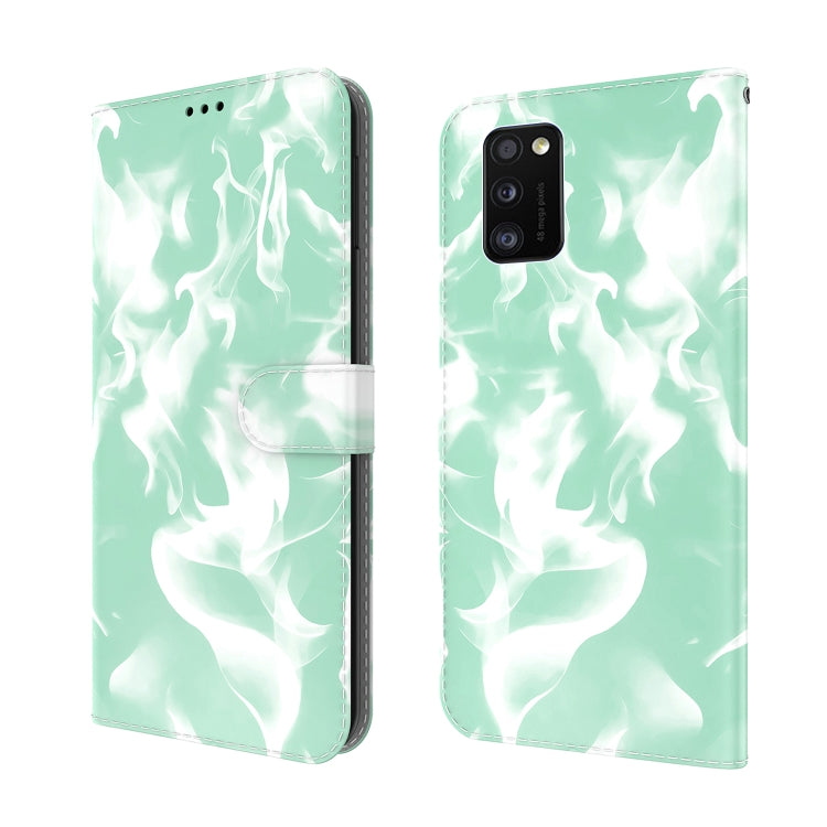 For Samsung Galaxy A41 Cloud Fog Pattern Horizontal Flip Leather Case with Holder & Card Slot & Wallet