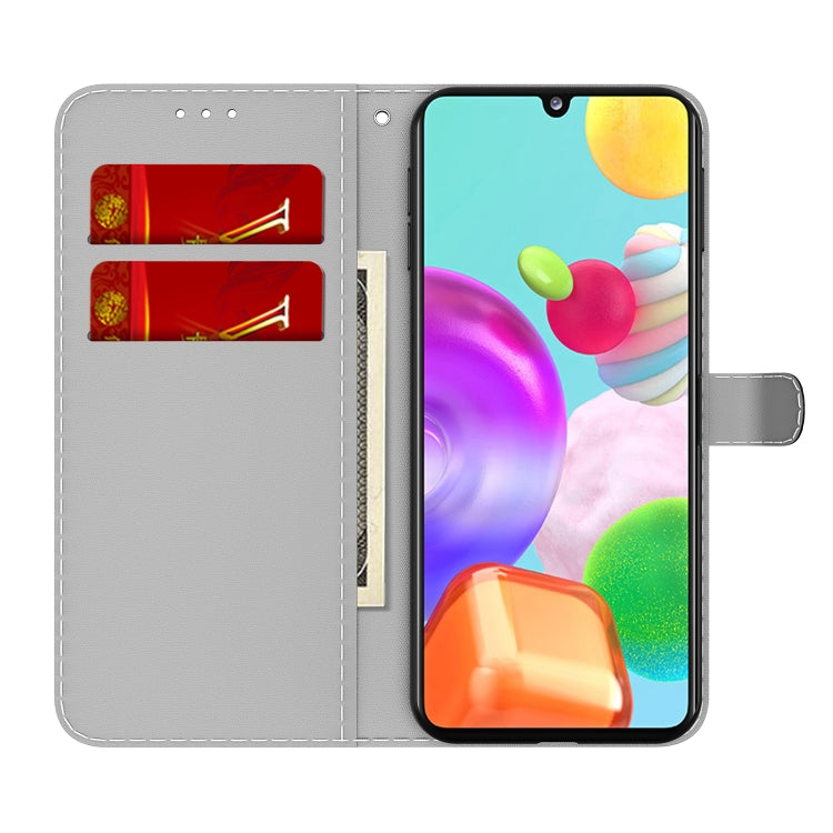 For Samsung Galaxy A41 Cloud Fog Pattern Horizontal Flip Leather Case with Holder & Card Slot & Wallet